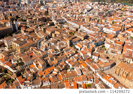 Aerial view of the city of Caceres 114289272