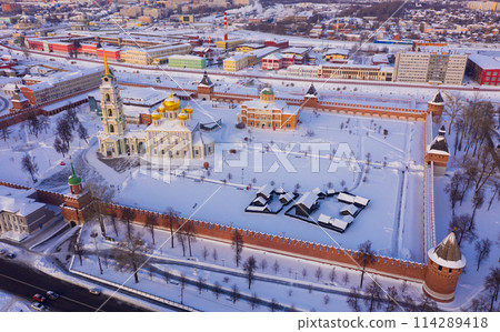 Top view of Tula Kremlin and Epiphany Cathedral Top view of Tula Kremlin and Epiphany Cathedral 114289418