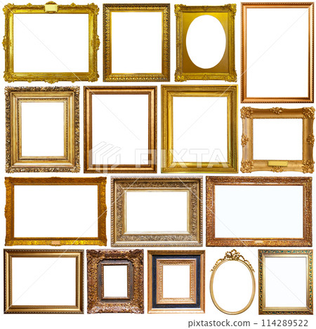 Picture frames isolated on white 114289522