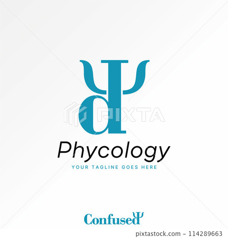 Logo design graphic concept creative premium abstract vector stock letter initial D font Psi Trident. Related typography monogram branding psychology 114289663
