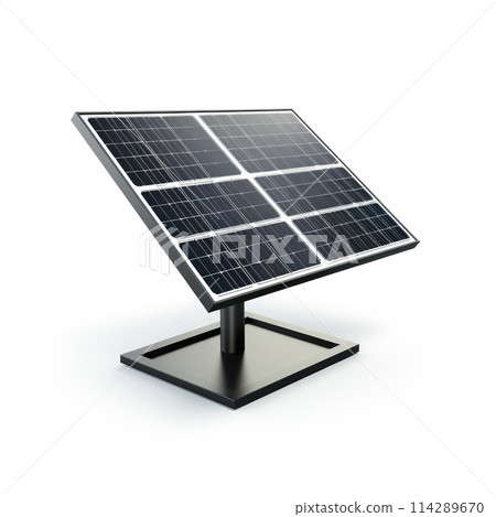 Photovoltaic solar panels isolated from the white background 114289670