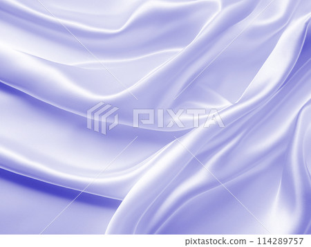 Blue dyed satin fabric, background material 114289757