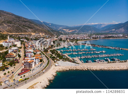 Top view of the city Finike on sunny summer day. Turkey 114289831