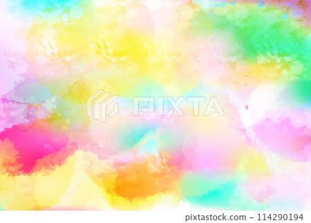 Colorful watercolor Japanese pattern background 114290194