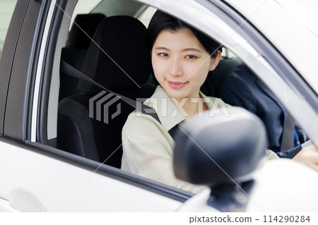 License, car, driving school, rear view License, car, driving school, rear view 114290284