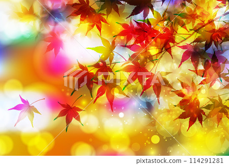 秋葉秋天背景 秋葉秋天背景 114291281