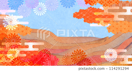 秋葉秋天背景 114291294