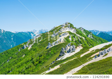 夏季攀登Tsubaku山（從Tsubame山莊看到的Tsubaku山頂） 114291690