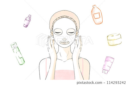 Women who face pack Women who face pack 114293242