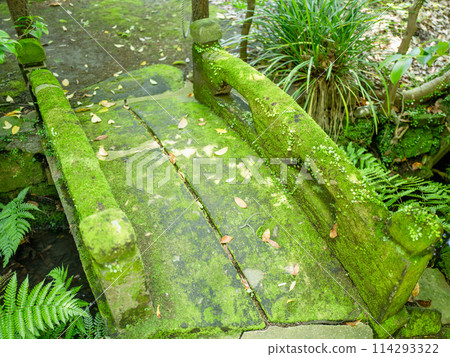 A stone bridge with moss A stone bridge with moss 114293322