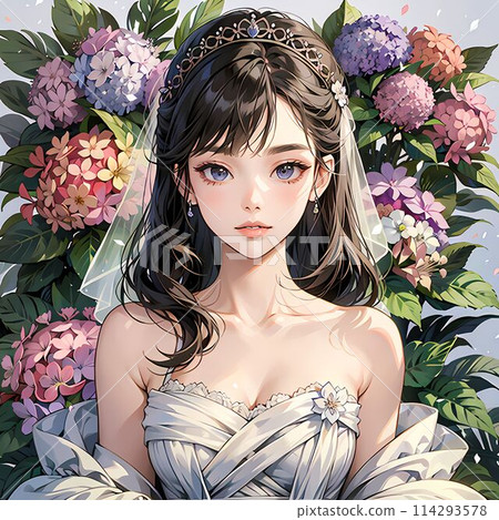 站立在花前面的婦女 站立在花前面的婦女 114293578