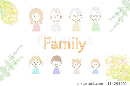Illustration of the whole family Illustration of the whole family 114293901