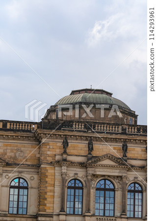 Drezden, Germany - fragment of architecture and historical building at center Drezden, Germany - fragment of architecture and historical building at center 114293961