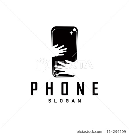 Smart phone logo design modern telephone communication technology tool for business brand symbol 114294209