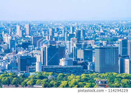 Tokyo cityscape in Japan: Takebashi and Hitotsubashi areas, Mainichi Newspapers and Marubeni Building. In the background you can also see Kanda Surugadai and Nishi Nippori. Tokyo cityscape in Japan: Takebashi and Hitotsubashi areas, Mainichi Newspapers and Marubeni Building. In the background you can also see Kanda Surugadai and Nishi Nippori. 114294229