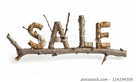 The word Sale created in Birch Twig Letters. 114294309