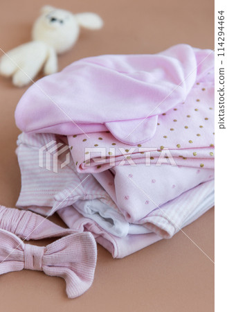 Stack of Baby bodysuits. Stack of Baby bodysuits. 114294464
