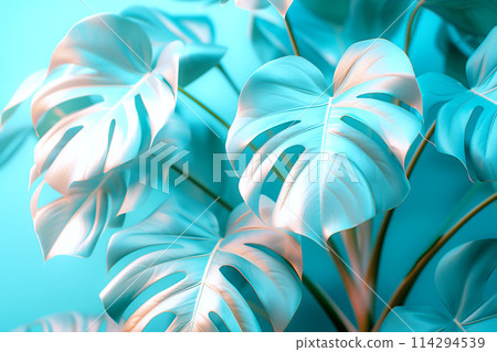 色彩鮮豔的雨林植物背景 色彩鮮豔的雨林植物背景 114294539