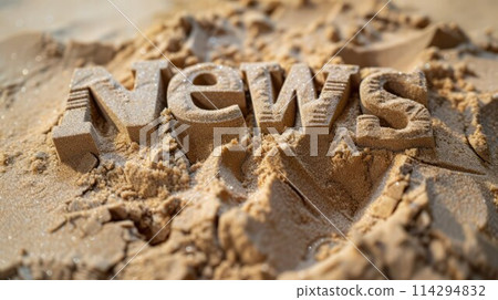 Sand News concept art poster. 114294832