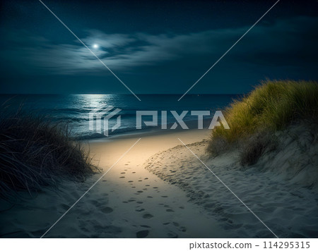 sunset over the sea 114295315