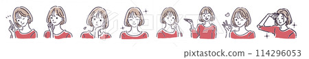 婦女和女孩插畫素材 婦女和女孩插畫素材 114296053