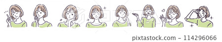Illustration material of women and girls 114296066