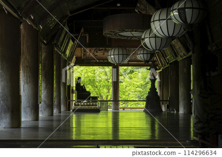 長谷寺:主殿的地板上充滿了清新的綠色。 長谷寺:主殿的地板上充滿了清新的綠色。 114296634