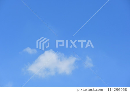 beautiful blue sky and white fluffy group of clouds with sunrise in the morning, natural background beautiful blue sky and white fluffy group of clouds with sunrise in the morning, natural background 114296968