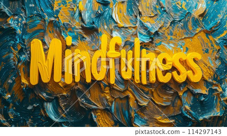 Yellow Mindfulness concept art poster. 114297143