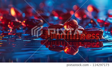Red Glass Mindfulness concept art poster. 114297173