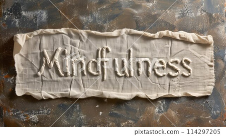 Linen Mindfulness concept art poster. 114297205