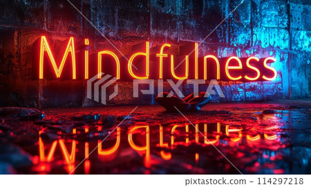 Indirect Lighting Mindfulness concept art poster. 114297218