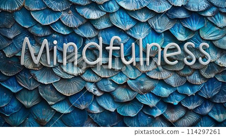 Fish Scale Mindfulness concept art poster. 114297261