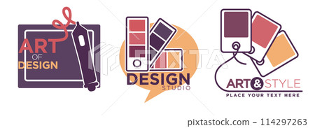 Creative Design Studio Logo Set Creative Design Studio Logo Set 114297263