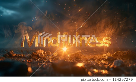 Direct Lighting Mindfulness concept art poster. 114297279