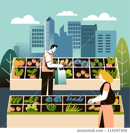 Fresh Food Market Sustainable Living Fresh Food Market Sustainable Living 114297309