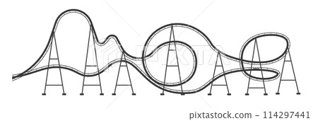 Amusement Park Rides Illustration 114297441