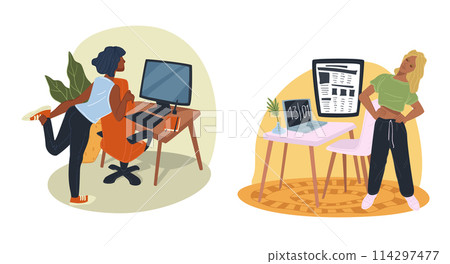 Flexible Workplace Healthy Lifestyle 114297477