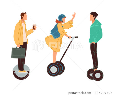 Modern Urban Commuters Vector Set Modern Urban Commuters Vector Set 114297492