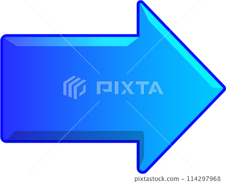 Graphic material "Right arrow, blue" 114297968