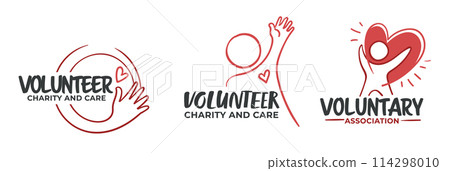 Volunteering Charity Heartfelt Logo Designs 114298010