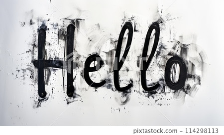 The word Hello created in Uncial Calligraphy. 114298113
