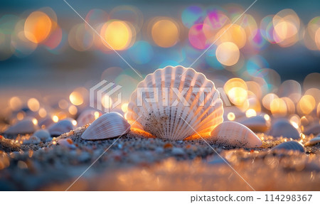 Seashell on the beach 114298367