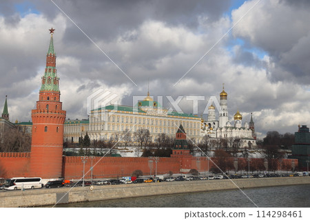 Clouds over the Moscow Kremlin, Kremlin wall, Kremlin embankment, Grand Kremlin Palace, 2022. 114298461