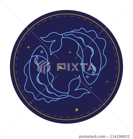 Pisces astrological sign, twelve horoscope symbol 114299031