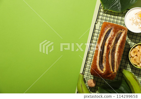 Tasty food with banana, concept of tasty food with banana Tasty food with banana, concept of tasty food with banana 114299658