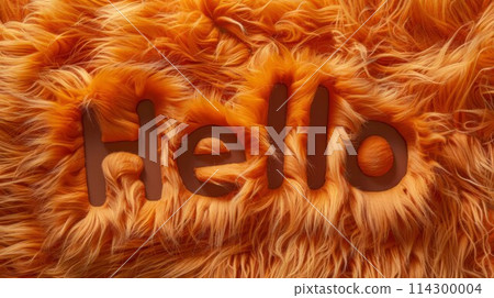 Orange Fur Hello concept art poster. 114300004