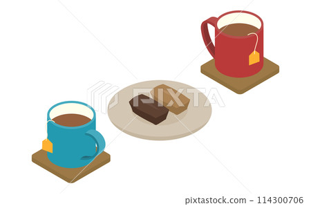 等距插圖：茶和金融家 114300706