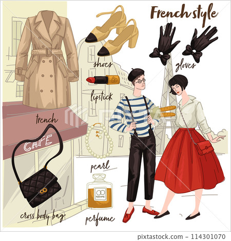 French style male and female clothes and fashion 114301070