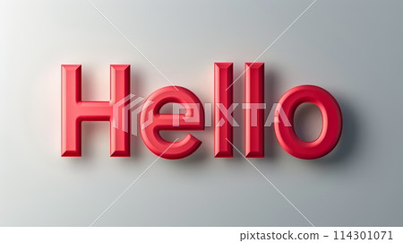 The word Hello created in Isometric Design. 114301071